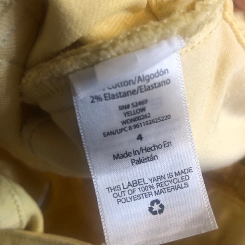 Free Assembly Yellow High Rise Denim 5 Pocket‎ Shorts Size 4 - Picture 4 of 5